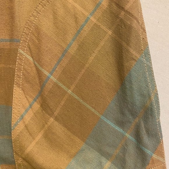 Evan Picone Plaid Cotton/Wool Shacket Size 12 Faux Suede - Picture 9 of 12